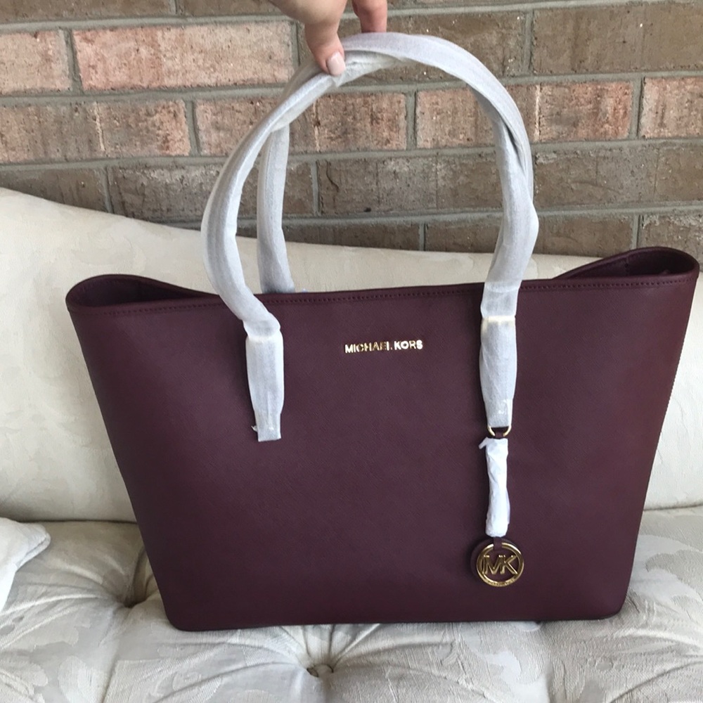 Michael Kors Jet Travel Tote-Merlot